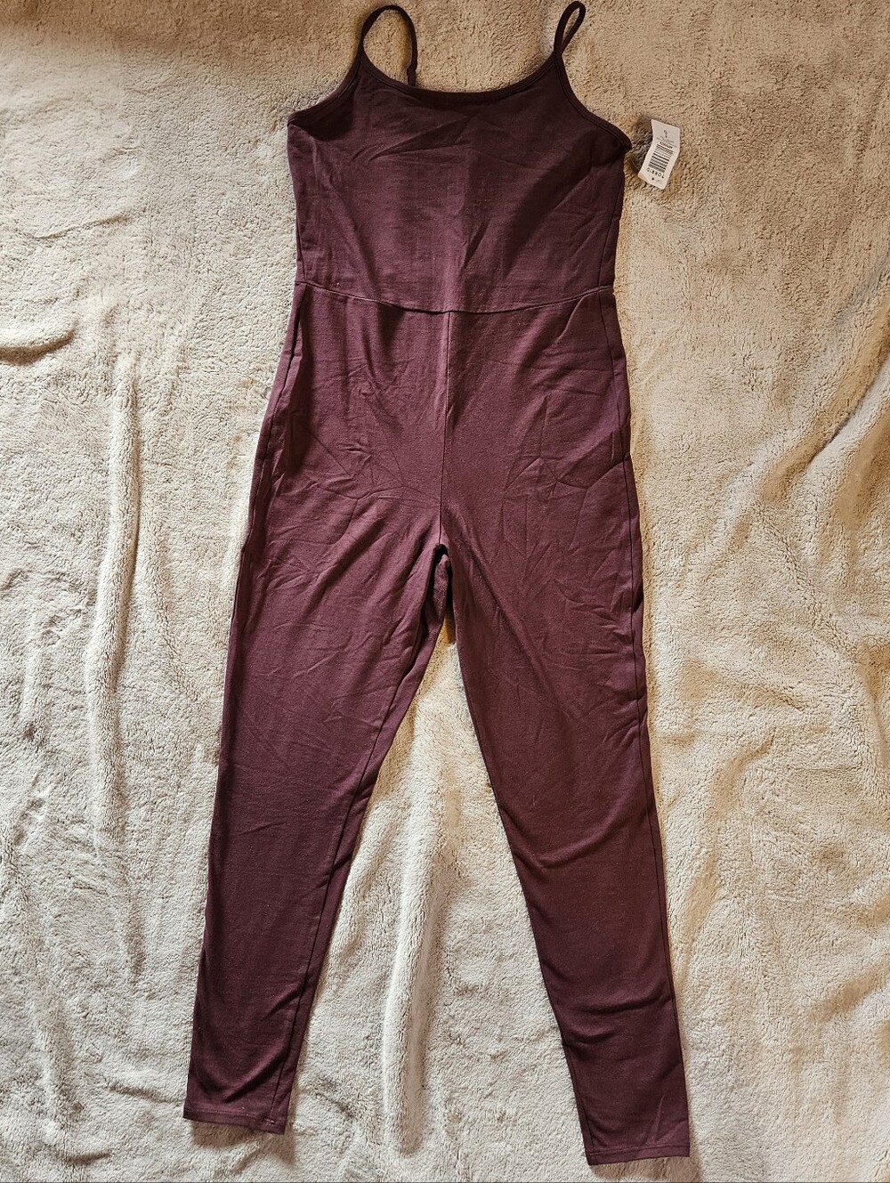 Burgundy Cotton Jumpsuit Romper